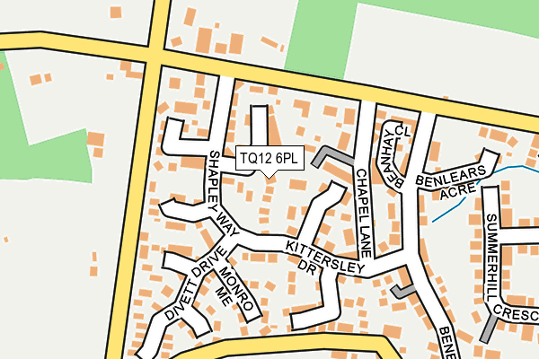 TQ12 6PL map - OS OpenMap – Local (Ordnance Survey)