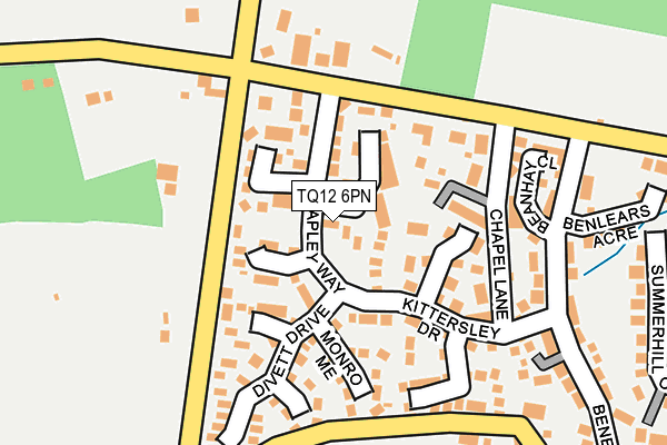 TQ12 6PN map - OS OpenMap – Local (Ordnance Survey)