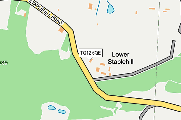 TQ12 6QE map - OS OpenMap – Local (Ordnance Survey)