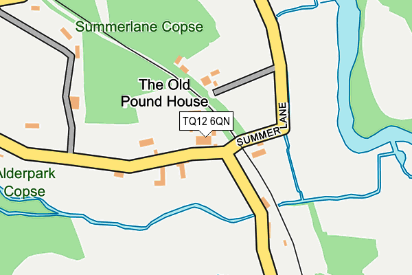 TQ12 6QN map - OS OpenMap – Local (Ordnance Survey)