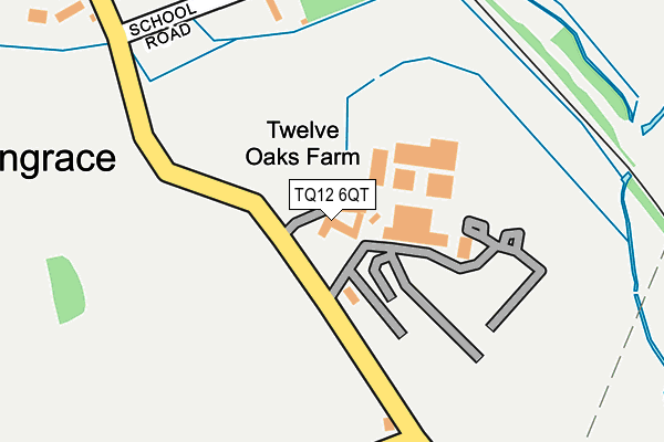 TQ12 6QT map - OS OpenMap – Local (Ordnance Survey)