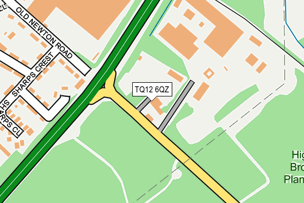 TQ12 6QZ map - OS OpenMap – Local (Ordnance Survey)