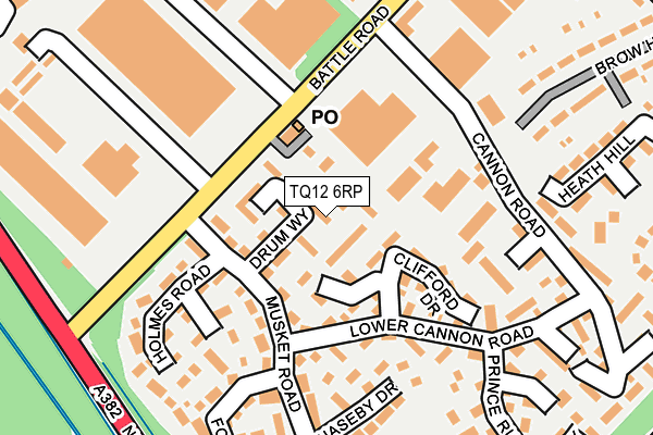 TQ12 6RP map - OS OpenMap – Local (Ordnance Survey)