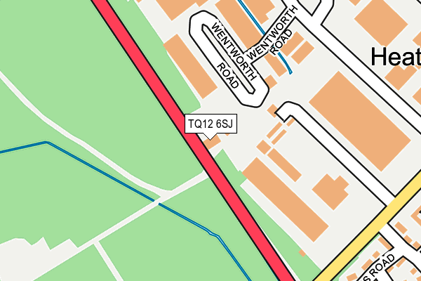 TQ12 6SJ map - OS OpenMap – Local (Ordnance Survey)