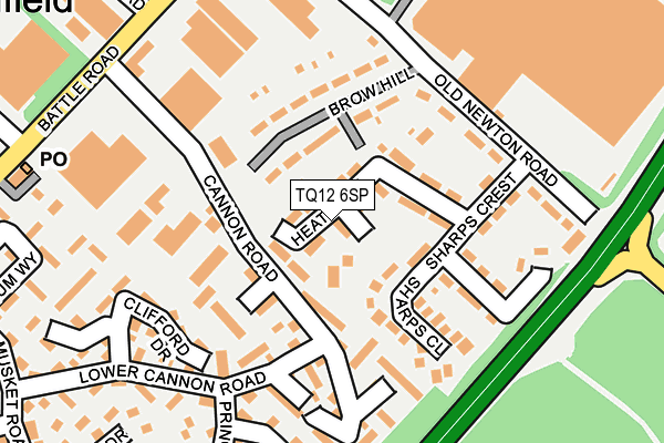 TQ12 6SP map - OS OpenMap – Local (Ordnance Survey)