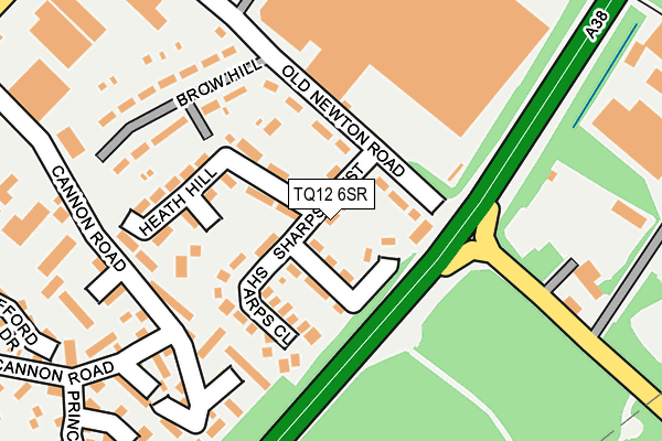 TQ12 6SR map - OS OpenMap – Local (Ordnance Survey)