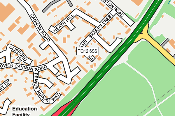 TQ12 6SS map - OS OpenMap – Local (Ordnance Survey)