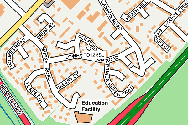 TQ12 6SU map - OS OpenMap – Local (Ordnance Survey)