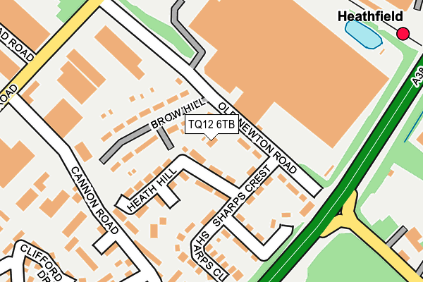TQ12 6TB map - OS OpenMap – Local (Ordnance Survey)