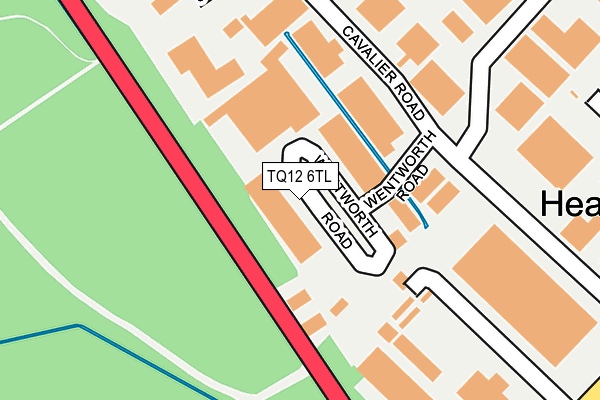 TQ12 6TL map - OS OpenMap – Local (Ordnance Survey)
