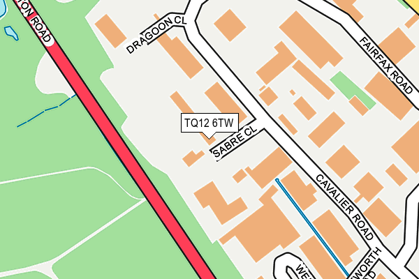 TQ12 6TW map - OS OpenMap – Local (Ordnance Survey)