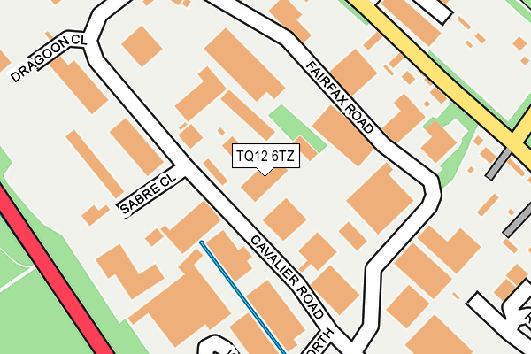 TQ12 6TZ map - OS OpenMap – Local (Ordnance Survey)
