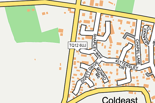 TQ12 6UJ map - OS OpenMap – Local (Ordnance Survey)