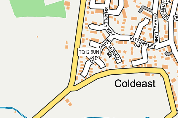TQ12 6UN map - OS OpenMap – Local (Ordnance Survey)