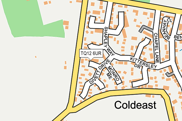 TQ12 6UR map - OS OpenMap – Local (Ordnance Survey)