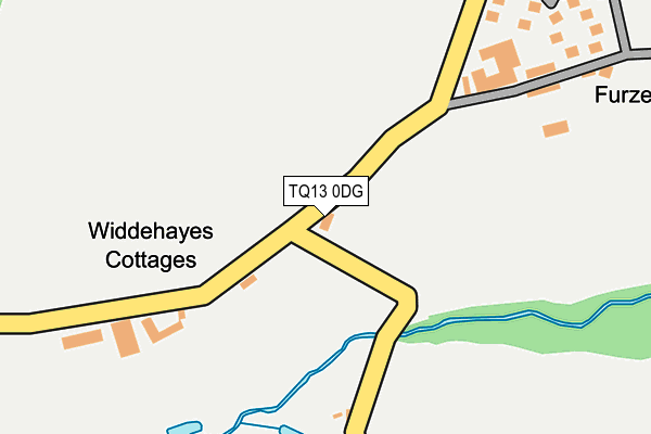 TQ13 0DG map - OS OpenMap – Local (Ordnance Survey)