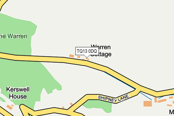 TQ13 0DQ map - OS OpenMap – Local (Ordnance Survey)