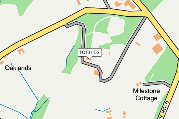 TQ13 0DS map - OS OpenMap – Local (Ordnance Survey)