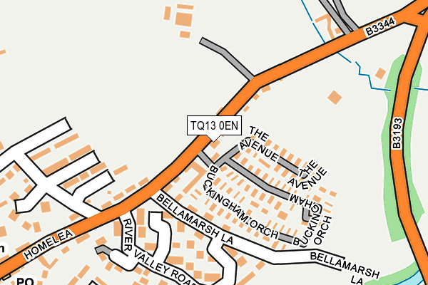 TQ13 0EN map - OS OpenMap – Local (Ordnance Survey)