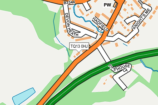 TQ13 0HJ map - OS OpenMap – Local (Ordnance Survey)