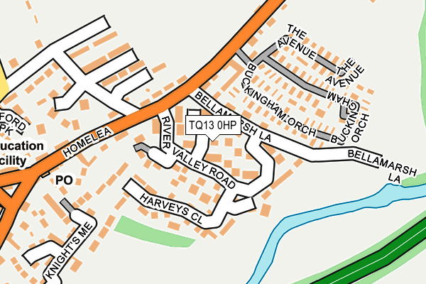 TQ13 0HP map - OS OpenMap – Local (Ordnance Survey)