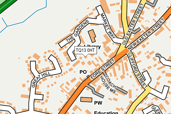 TQ13 0HT map - OS OpenMap – Local (Ordnance Survey)