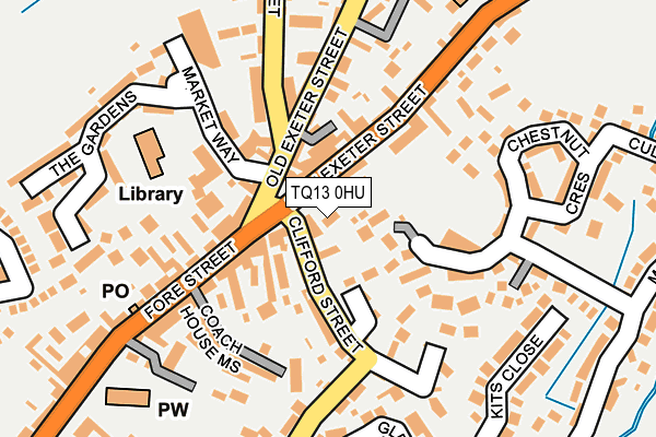 TQ13 0HU map - OS OpenMap – Local (Ordnance Survey)