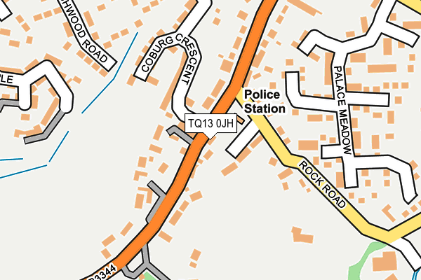 TQ13 0JH map - OS OpenMap – Local (Ordnance Survey)