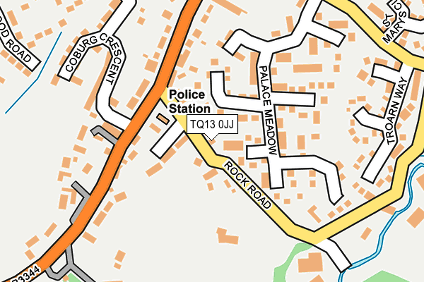 TQ13 0JJ map - OS OpenMap – Local (Ordnance Survey)