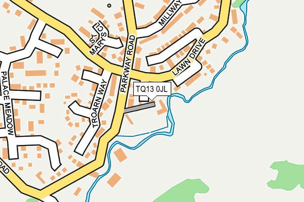 TQ13 0JL map - OS OpenMap – Local (Ordnance Survey)