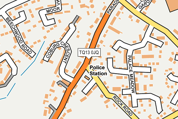 TQ13 0JQ map - OS OpenMap – Local (Ordnance Survey)