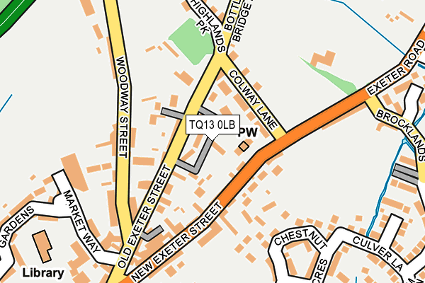 TQ13 0LB map - OS OpenMap – Local (Ordnance Survey)