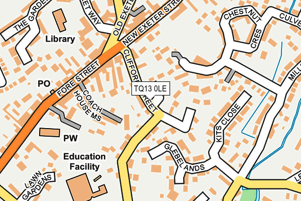 TQ13 0LE map - OS OpenMap – Local (Ordnance Survey)