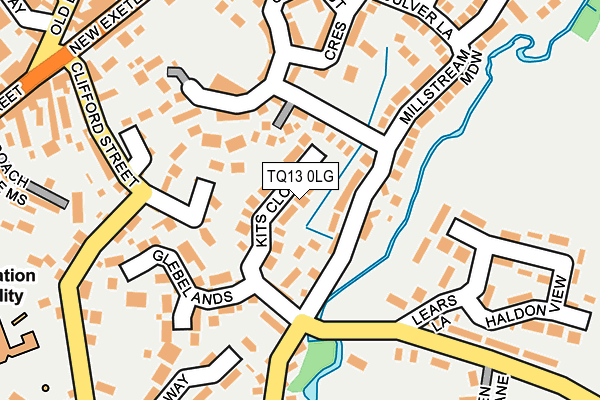 TQ13 0LG map - OS OpenMap – Local (Ordnance Survey)