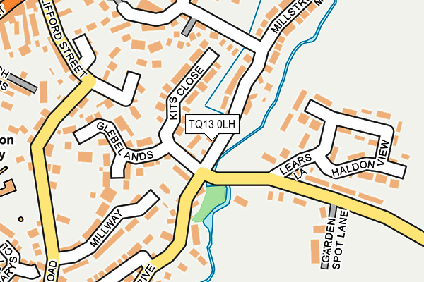 TQ13 0LH map - OS OpenMap – Local (Ordnance Survey)