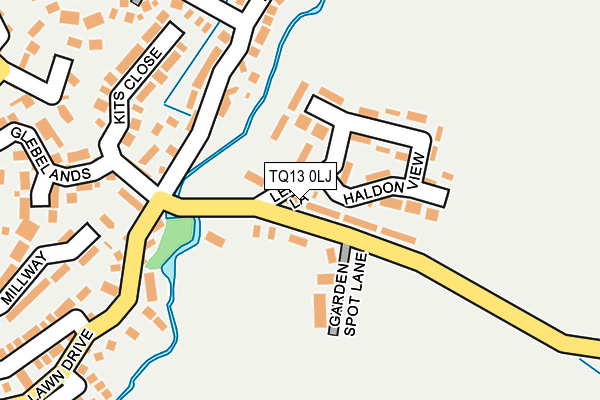 TQ13 0LJ map - OS OpenMap – Local (Ordnance Survey)