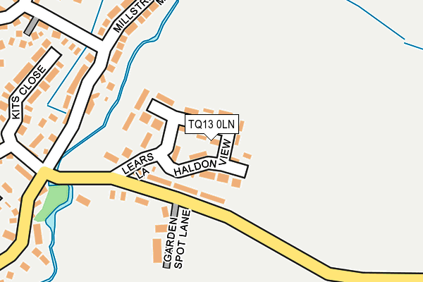 TQ13 0LN map - OS OpenMap – Local (Ordnance Survey)