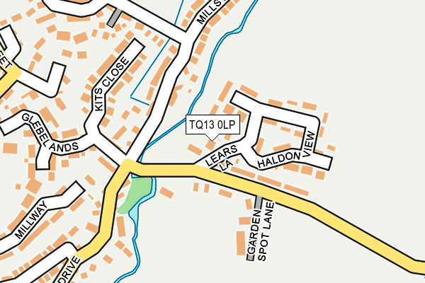 TQ13 0LP map - OS OpenMap – Local (Ordnance Survey)
