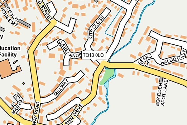 TQ13 0LQ map - OS OpenMap – Local (Ordnance Survey)