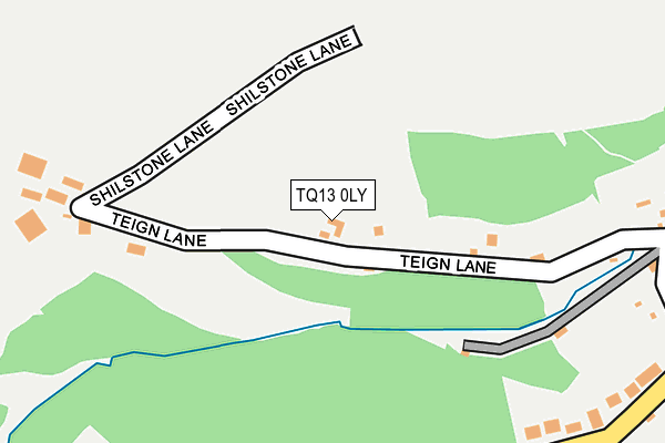 TQ13 0LY map - OS OpenMap – Local (Ordnance Survey)
