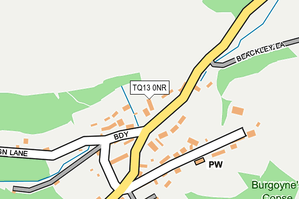 TQ13 0NR map - OS OpenMap – Local (Ordnance Survey)
