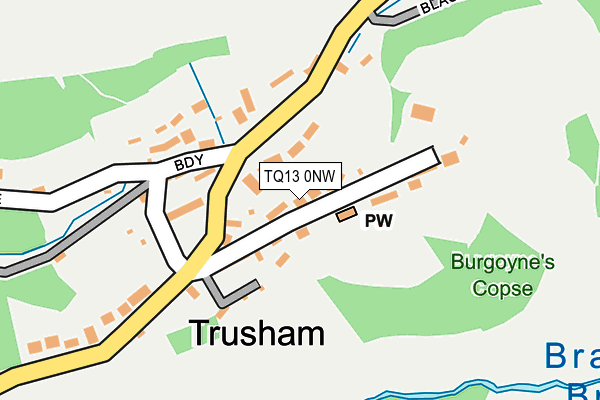 TQ13 0NW map - OS OpenMap – Local (Ordnance Survey)