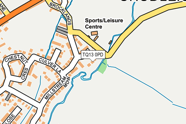 TQ13 0PD map - OS OpenMap – Local (Ordnance Survey)