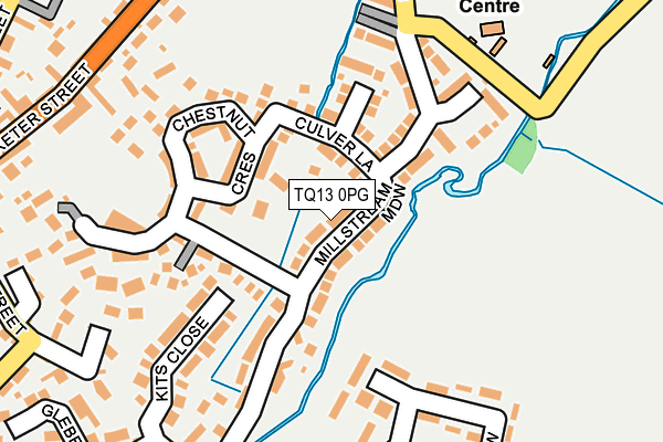 TQ13 0PG map - OS OpenMap – Local (Ordnance Survey)