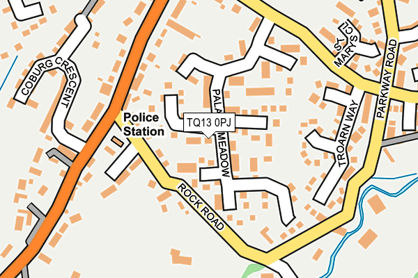 TQ13 0PJ map - OS OpenMap – Local (Ordnance Survey)