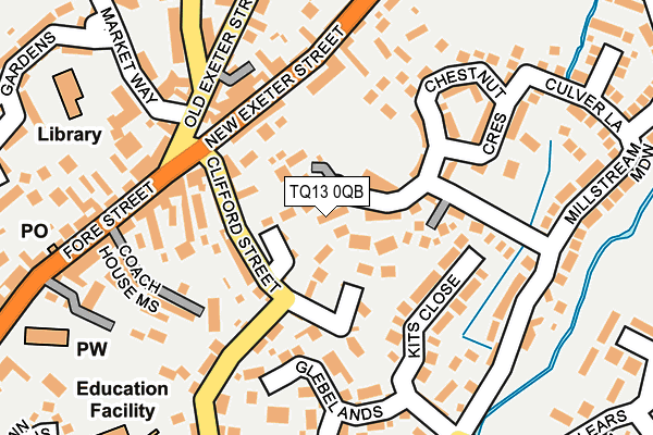 TQ13 0QB map - OS OpenMap – Local (Ordnance Survey)