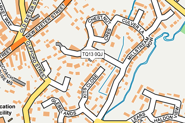 TQ13 0QJ map - OS OpenMap – Local (Ordnance Survey)