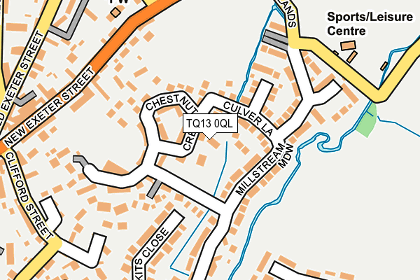 TQ13 0QL map - OS OpenMap – Local (Ordnance Survey)