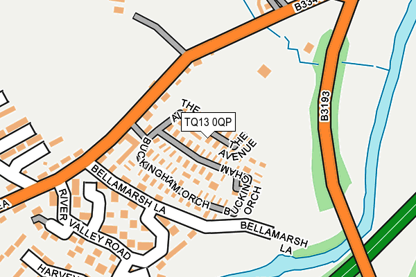 TQ13 0QP map - OS OpenMap – Local (Ordnance Survey)