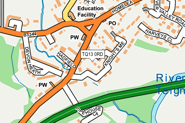TQ13 0RD map - OS OpenMap – Local (Ordnance Survey)